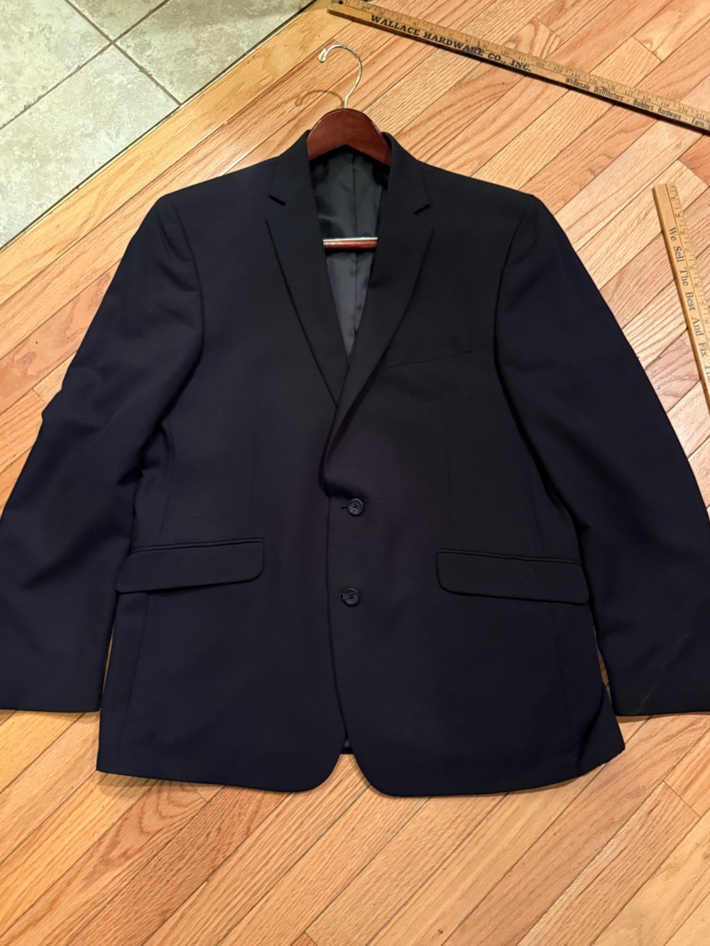 Kenneth Cole Reaction Men's Black Two-Button Blazer